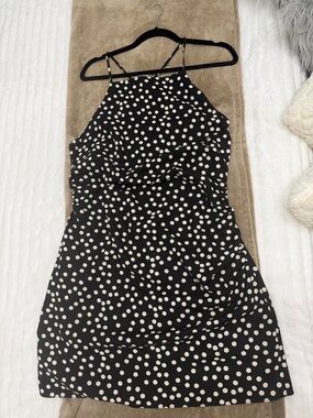 H&M Black with White Polka Dot Dress